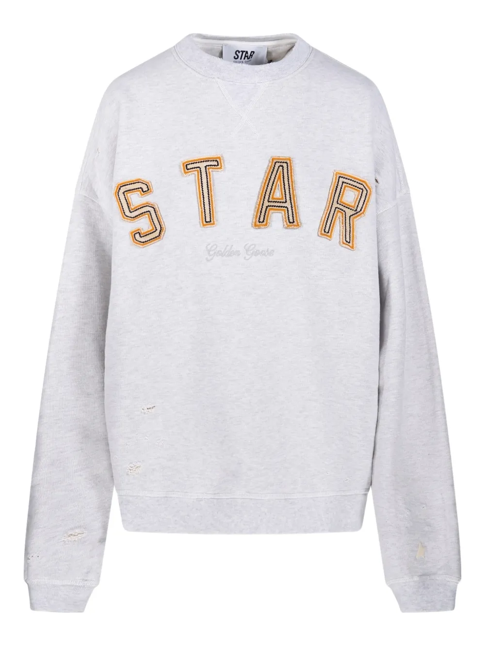 Golden Goose lettering-appliquéd sweatshirt - Grau