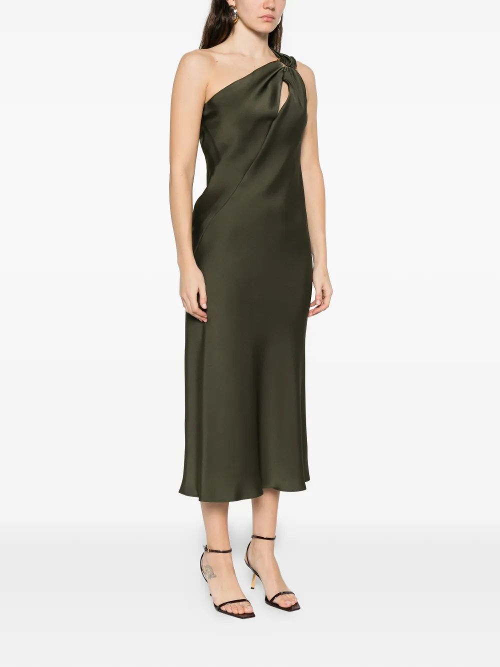 Max Mara Asymmetrische midi-jurk Groen