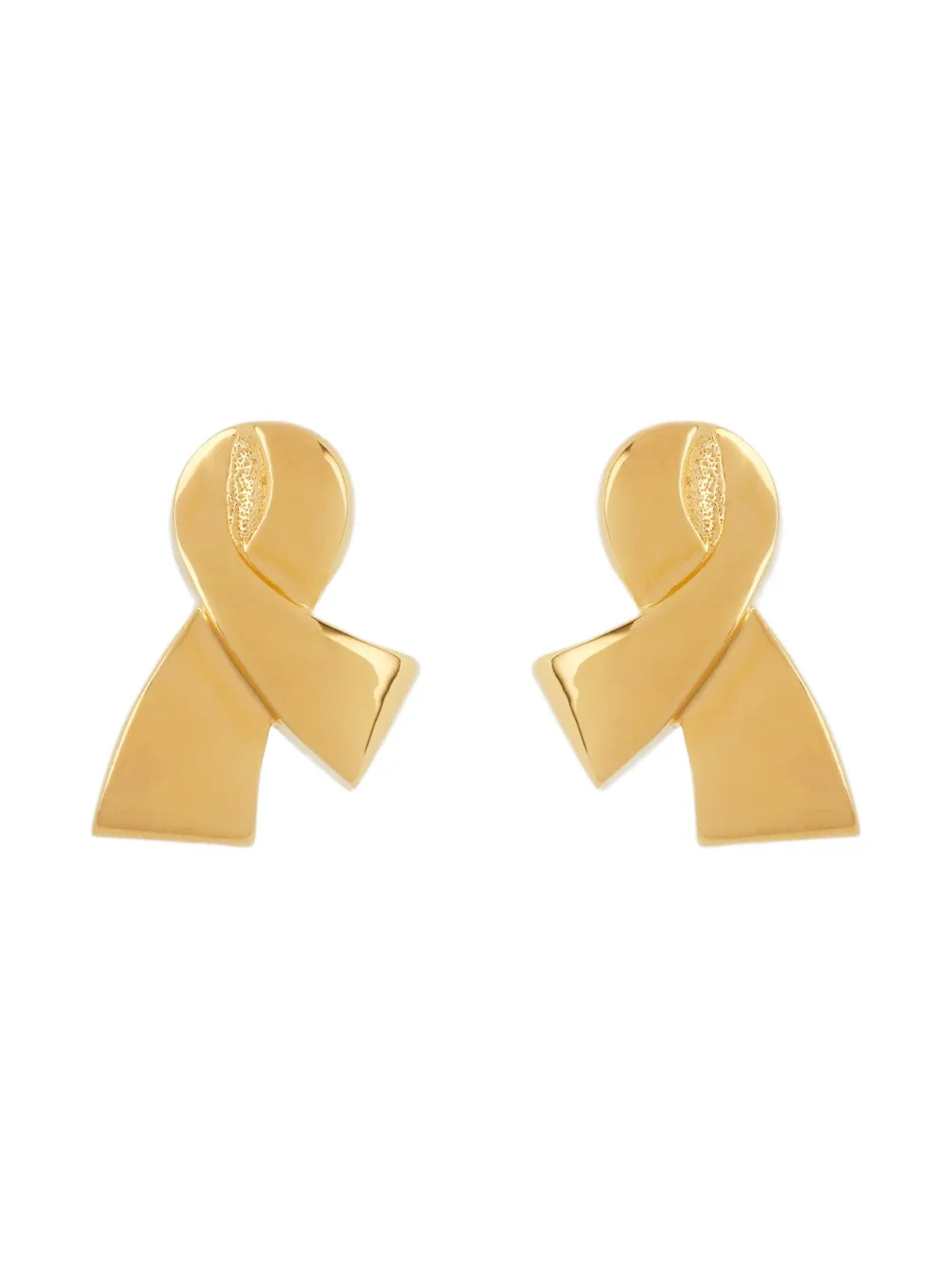 Nina Ricci Pre-Owned 1980s bow clip-on earrings - Oro