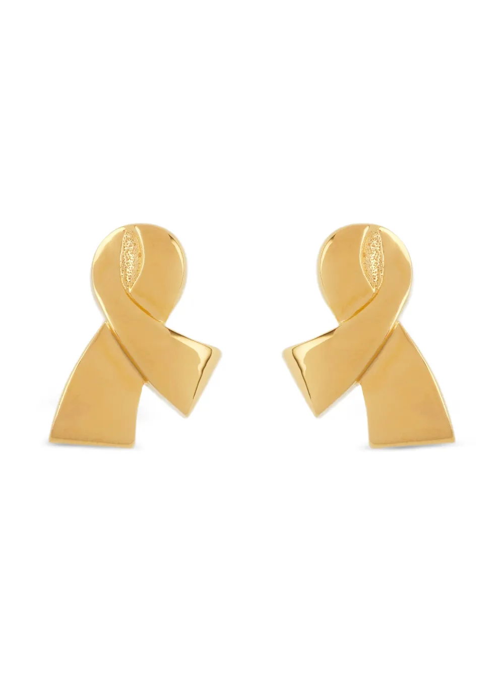 Nina Ricci Pre-Owned 1980s bow clip-on earrings - Oro