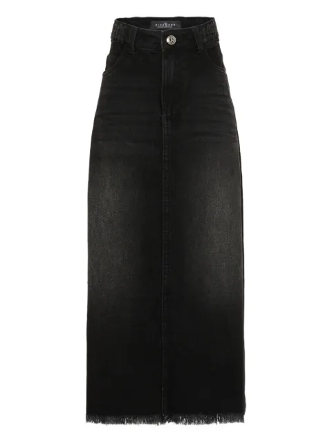 John Richmond Junior frayed-trim denim skirt
