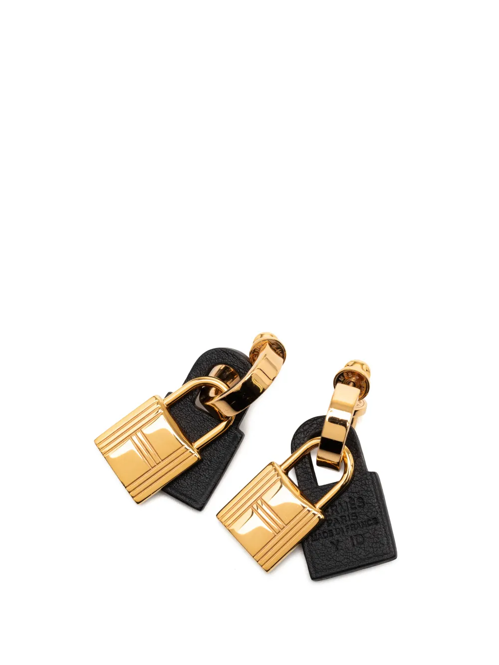 Hermès Pre-Owned 2020 Gold Plated Swift O Kelly Earrings costume earrings - Nero