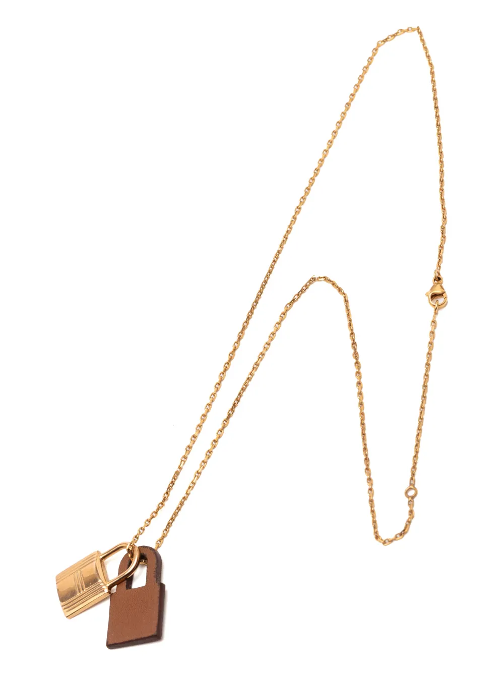 Hermès Pre-Owned 2020 Gold Plated Swift O Kelly Pendant Necklace costume necklace - Oro