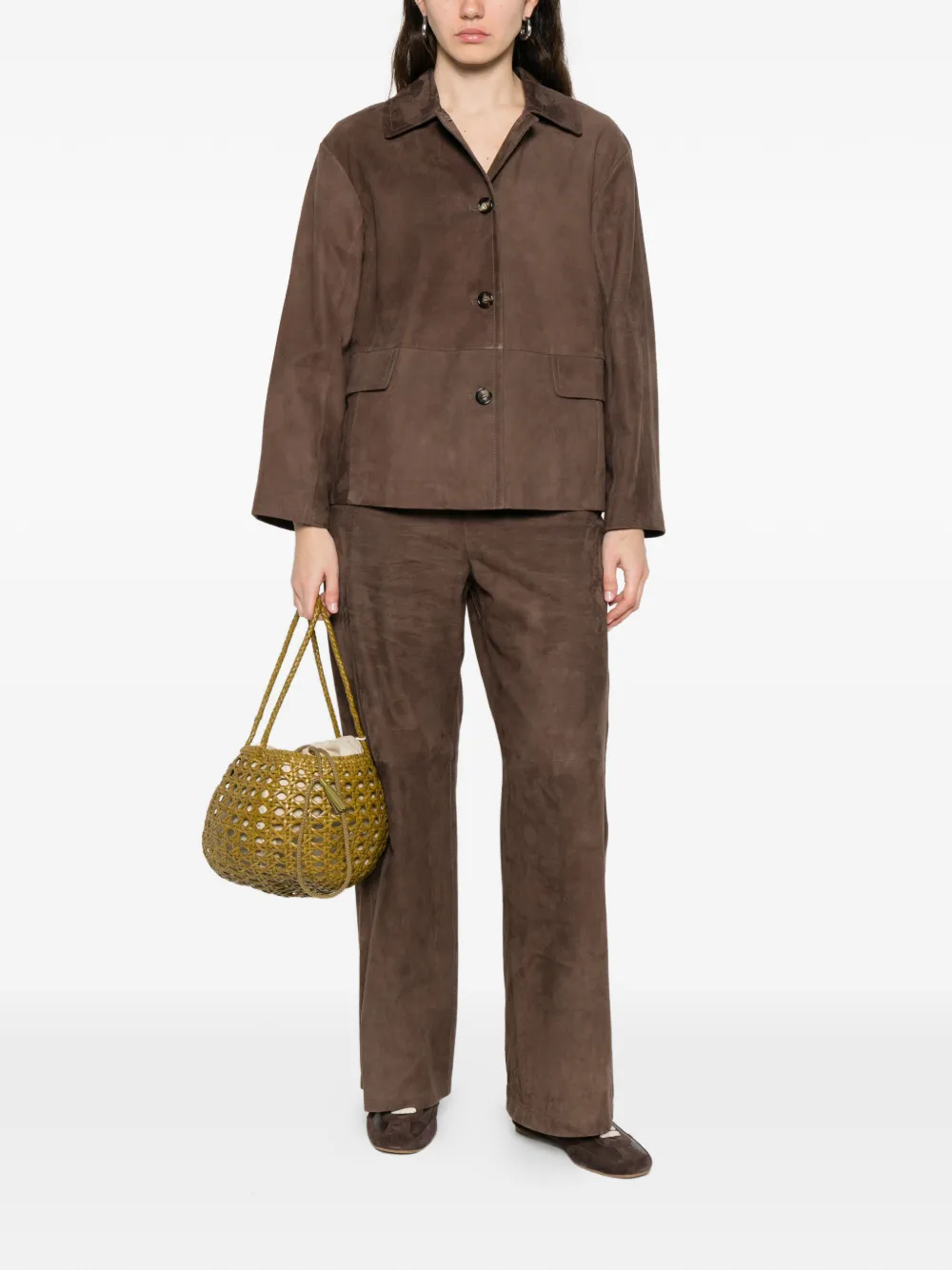 'S Max Mara suede trousers - Bruin