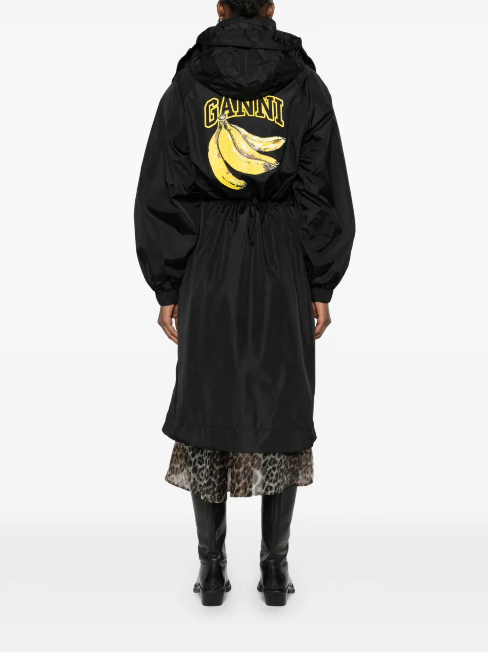 GANNI Jas met logopatch Zwart