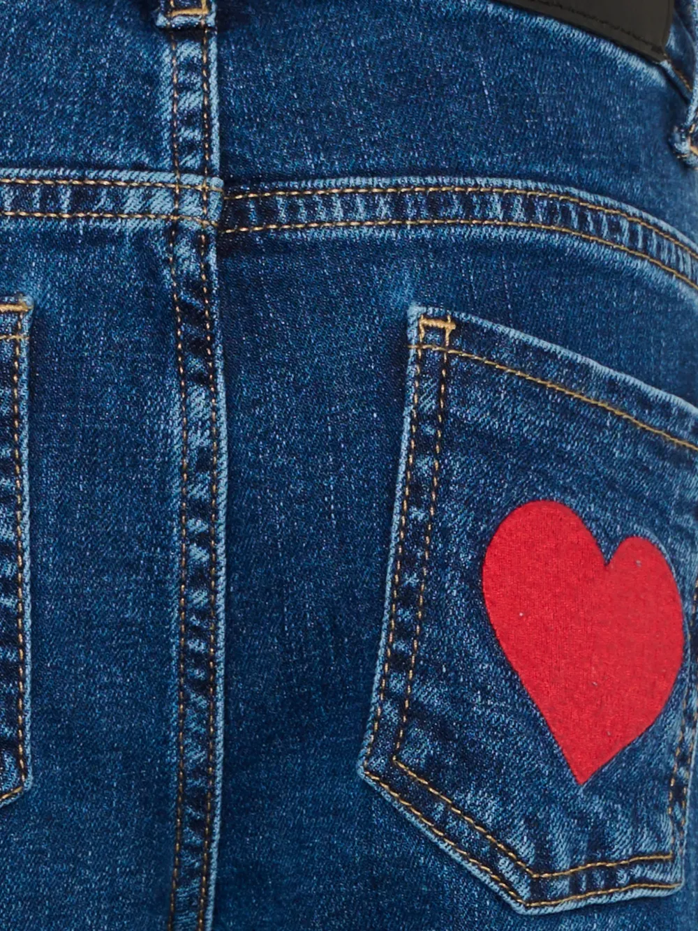  Trussardi Junior Heart-appliqué Jeans - Blue 