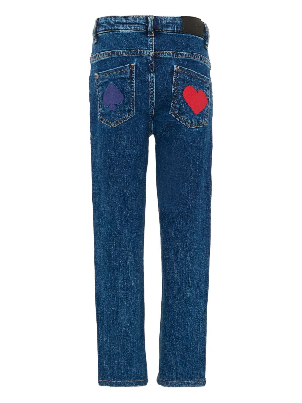  Trussardi Junior Heart-appliqué Jeans - Blue 