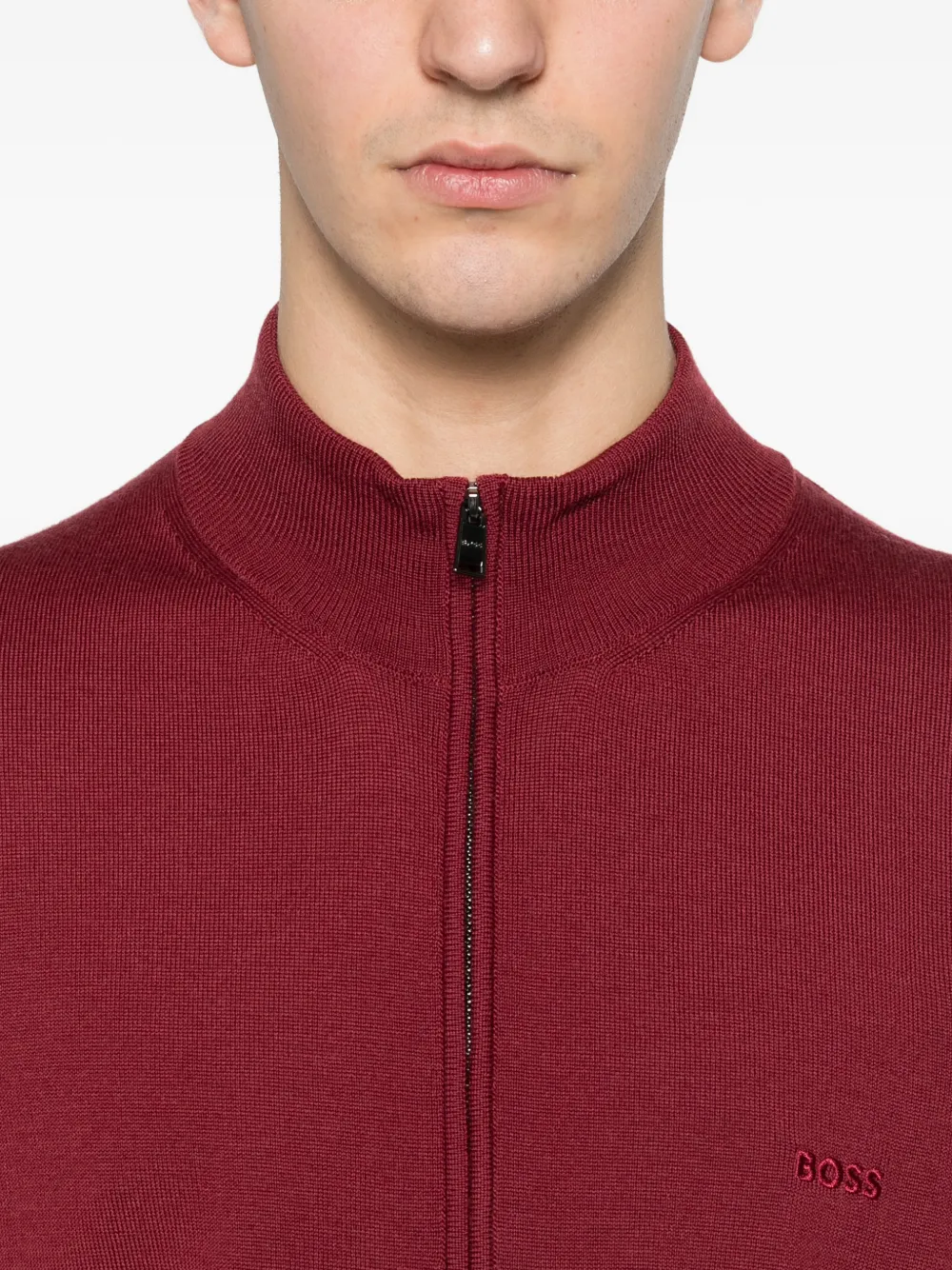 BOSS Effen vest Rood