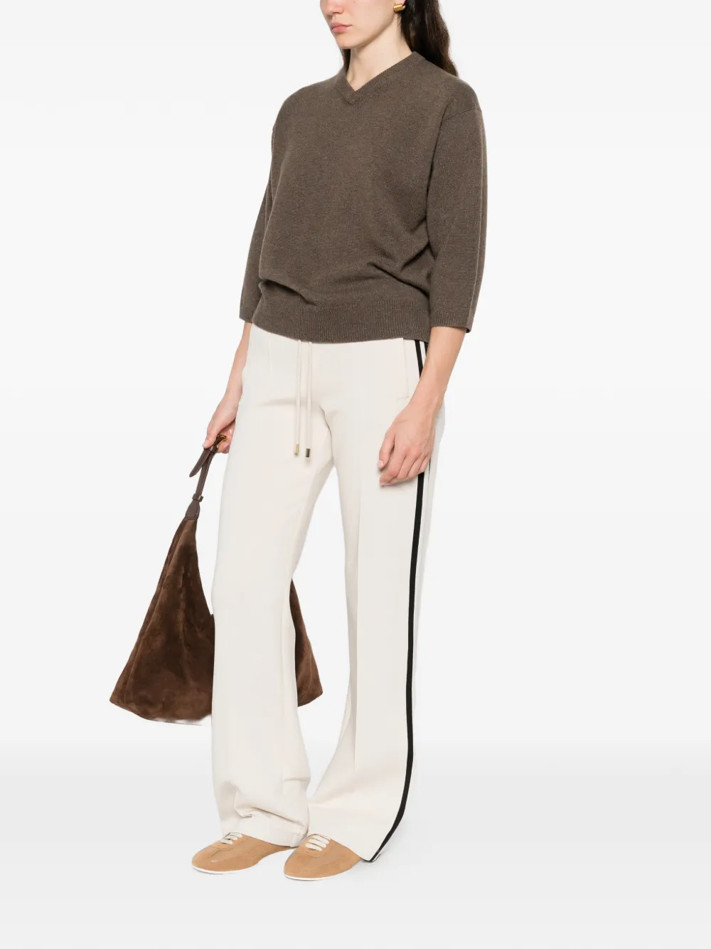 'S Max Mara side stripe trousers - Beige