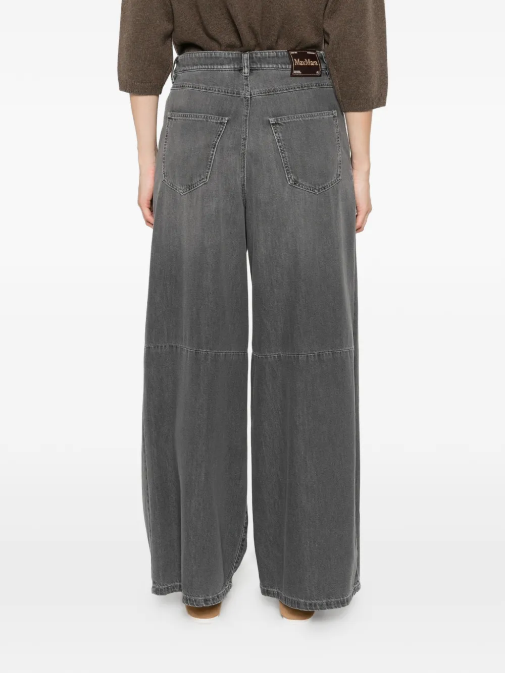 'S Max Mara Jeans met wijde pijpen Grijs