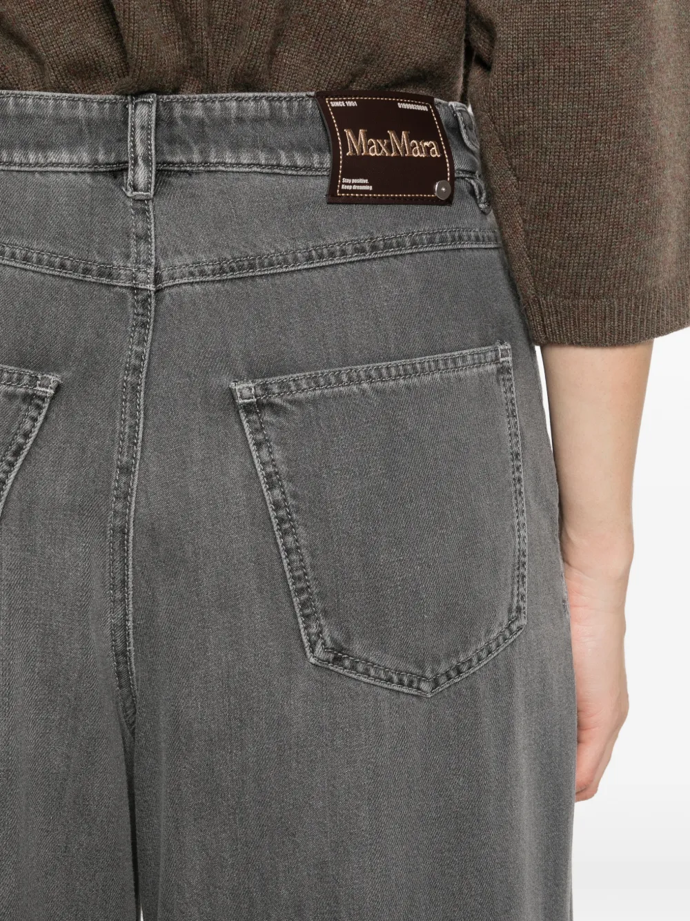 'S Max Mara Jeans met wijde pijpen Grijs