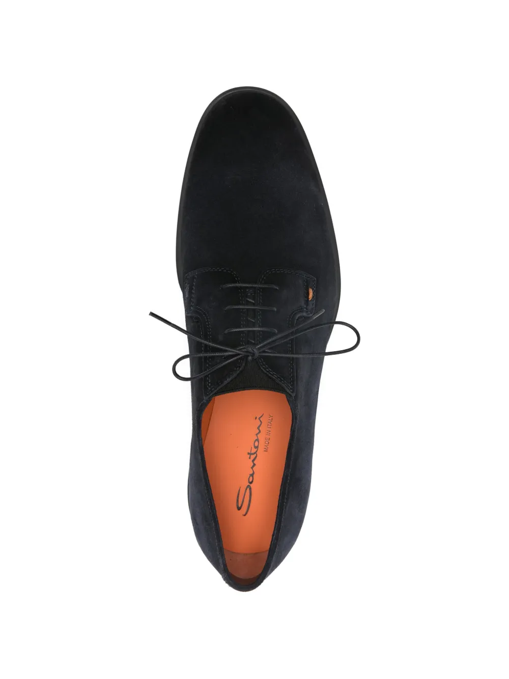 Santoni elastic-panel lace-up oxford shoes Blauw