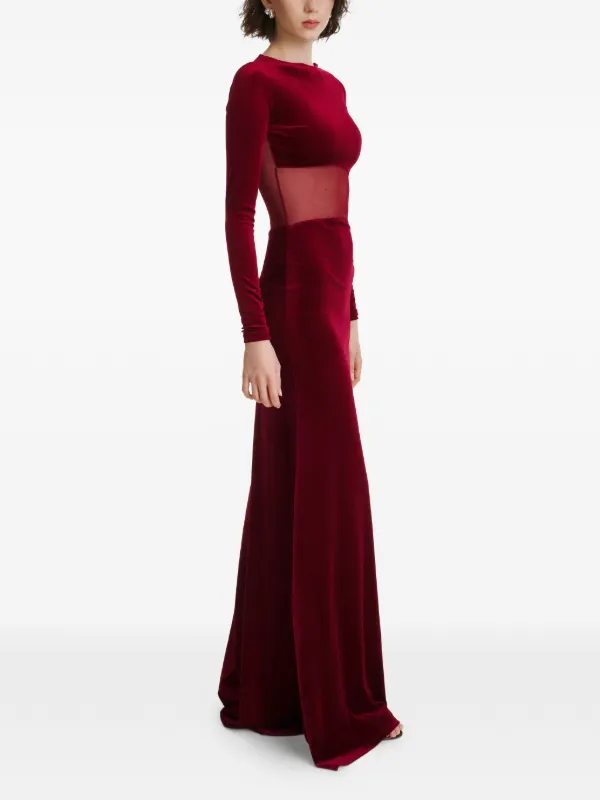 2310 STUDIO long-sleeves Velvet Maxi Dress | Red | FARFETCH ID 2310 STUDIO long-sleeves Velvet Maxi Dress | Red | FARFETCH ID
