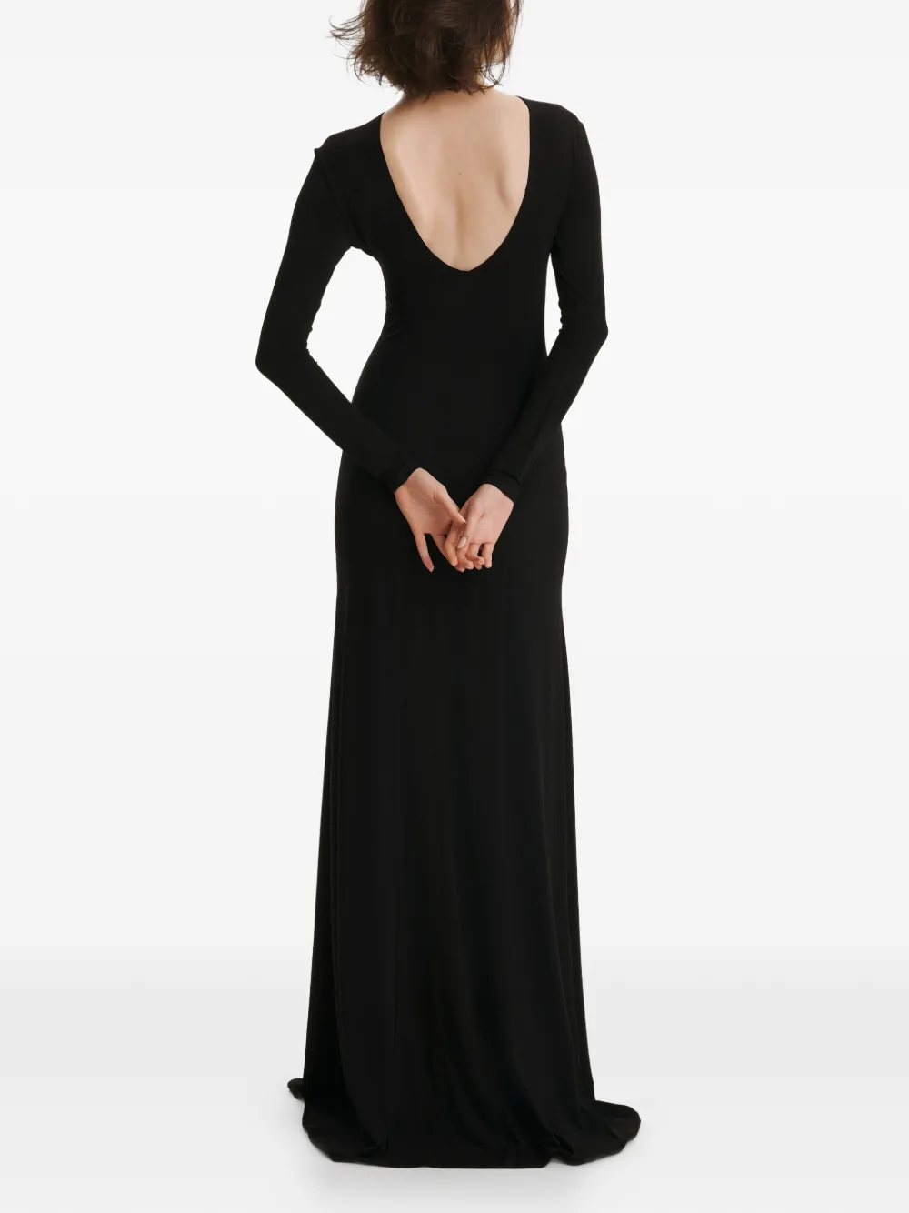 2310 STUDIO long-sleeves maxi dress - Zwart