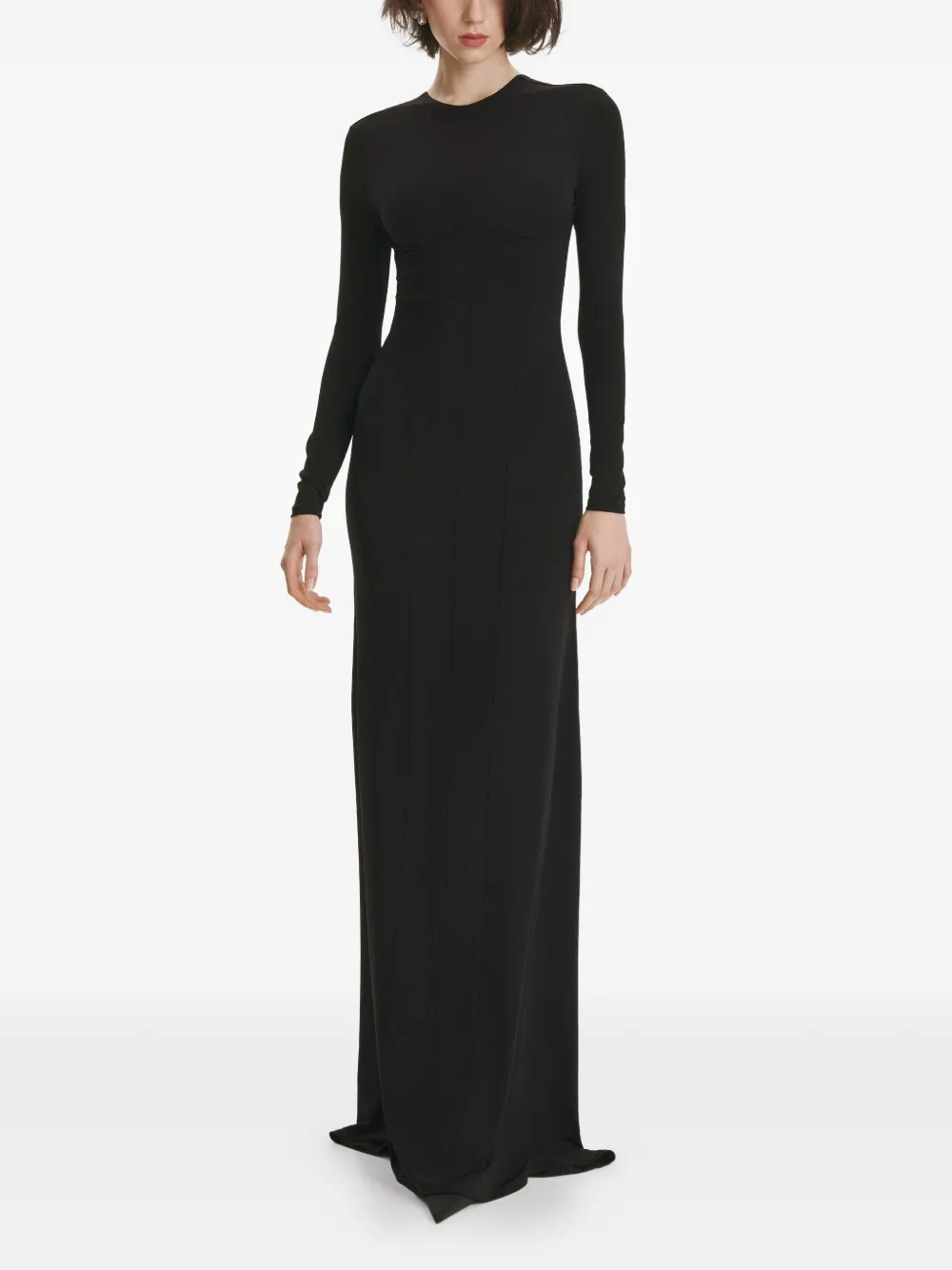 2310 STUDIO long-sleeves maxi dress - Nero
