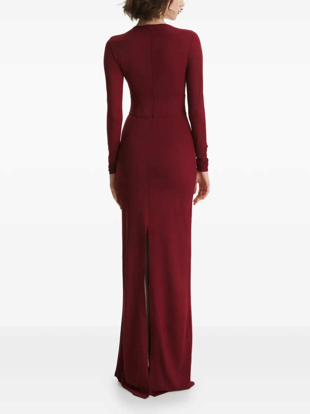 Long-Sleeves Corset Maxi Dress