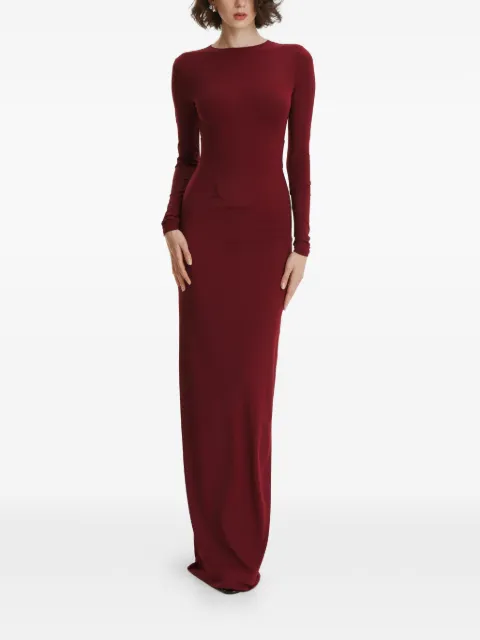 2310 STUDIO long-sleeves corset maxi dress