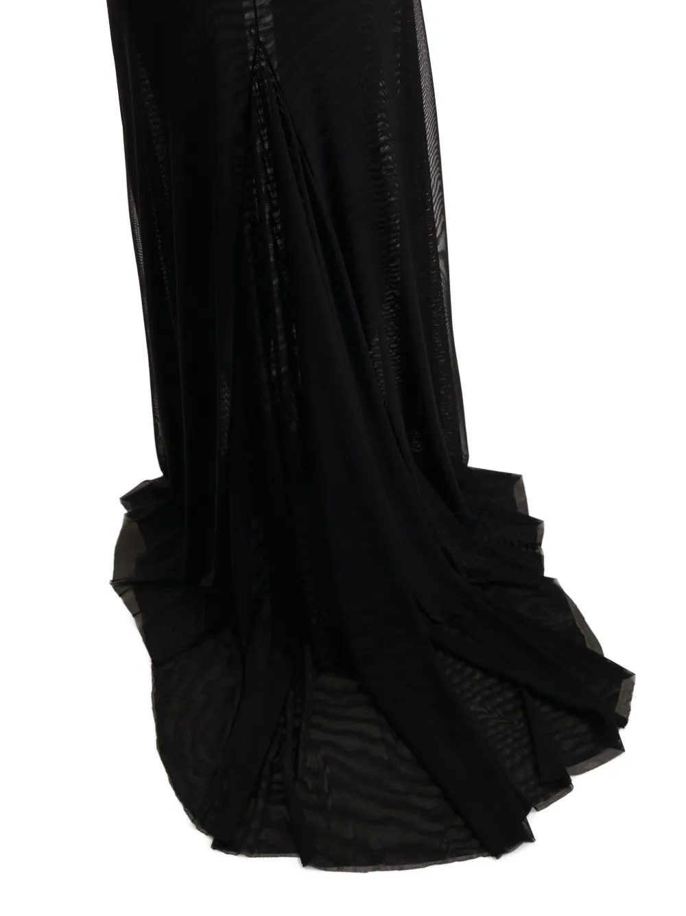 2310 STUDIO Maxi-jurk met col en lange mouwen Zwart