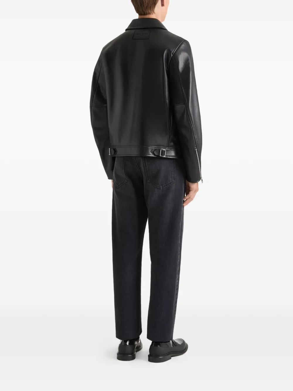  Givenchy Classic-collar Leather Jacket - Black 