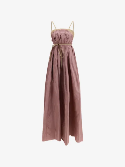 Di Stavnitser vestido fruncido con moño en la cintura