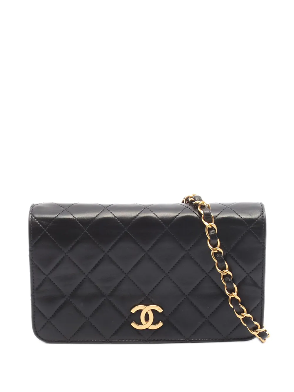 CHANEL Pre-Owned 1996-1997 Mini CC Quilted Lambskin Full Flap crossbody bag - Nero