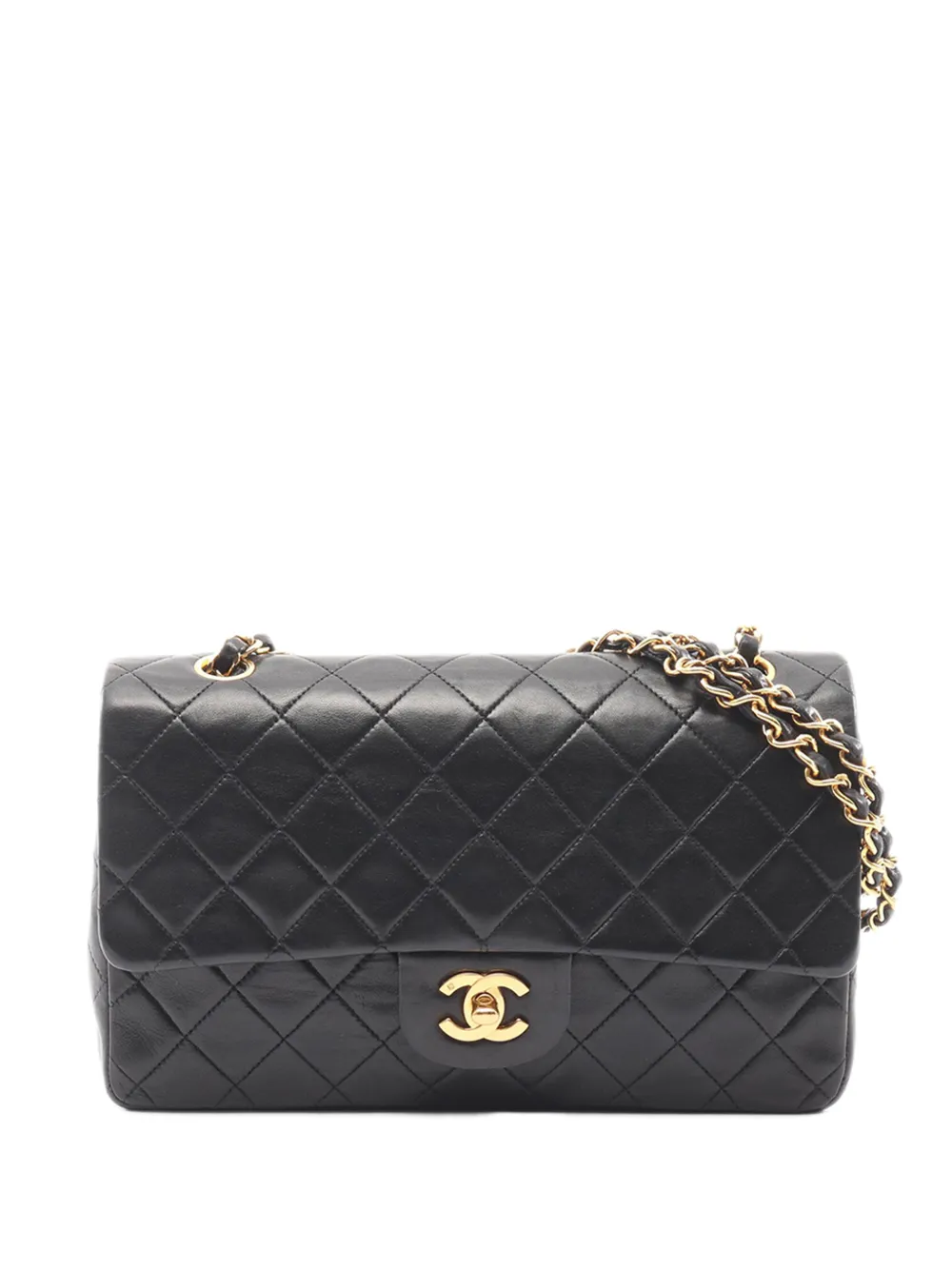 CHANEL Pre-Owned 1991-1994 Medium Classic Lambskin Double Flap crossbody bag - Nero