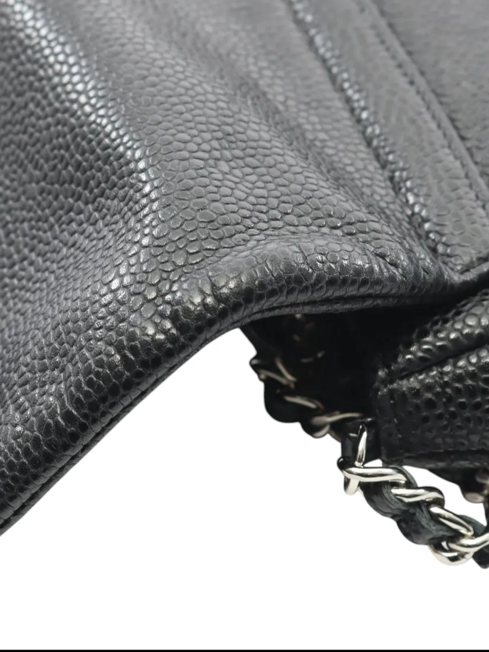 2013-2014 Cc Caviar Half Moon Flap Crossbody Bag