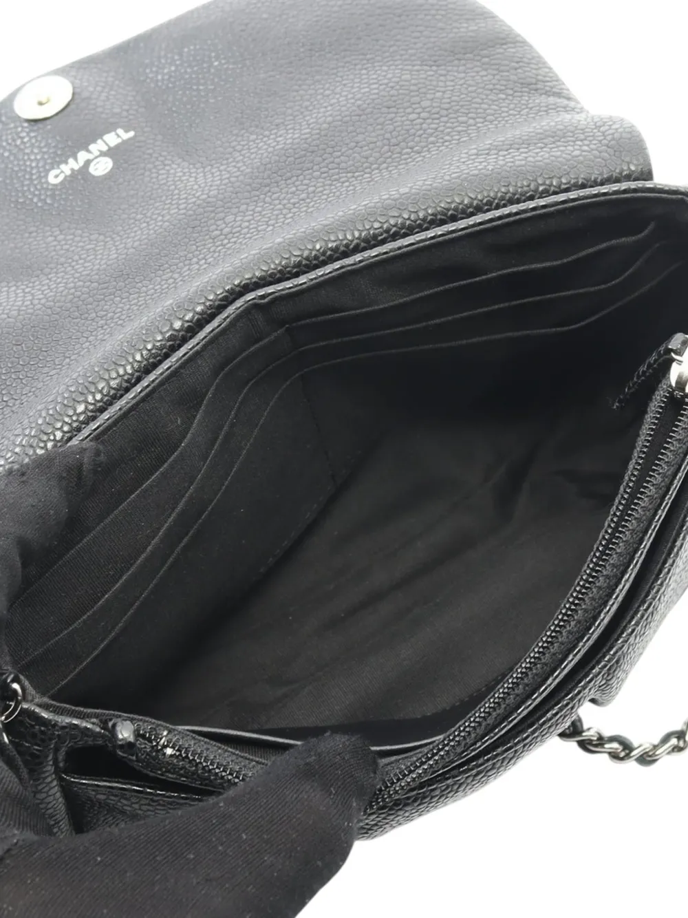 2013-2014 Cc Caviar Half Moon Flap Crossbody Bag