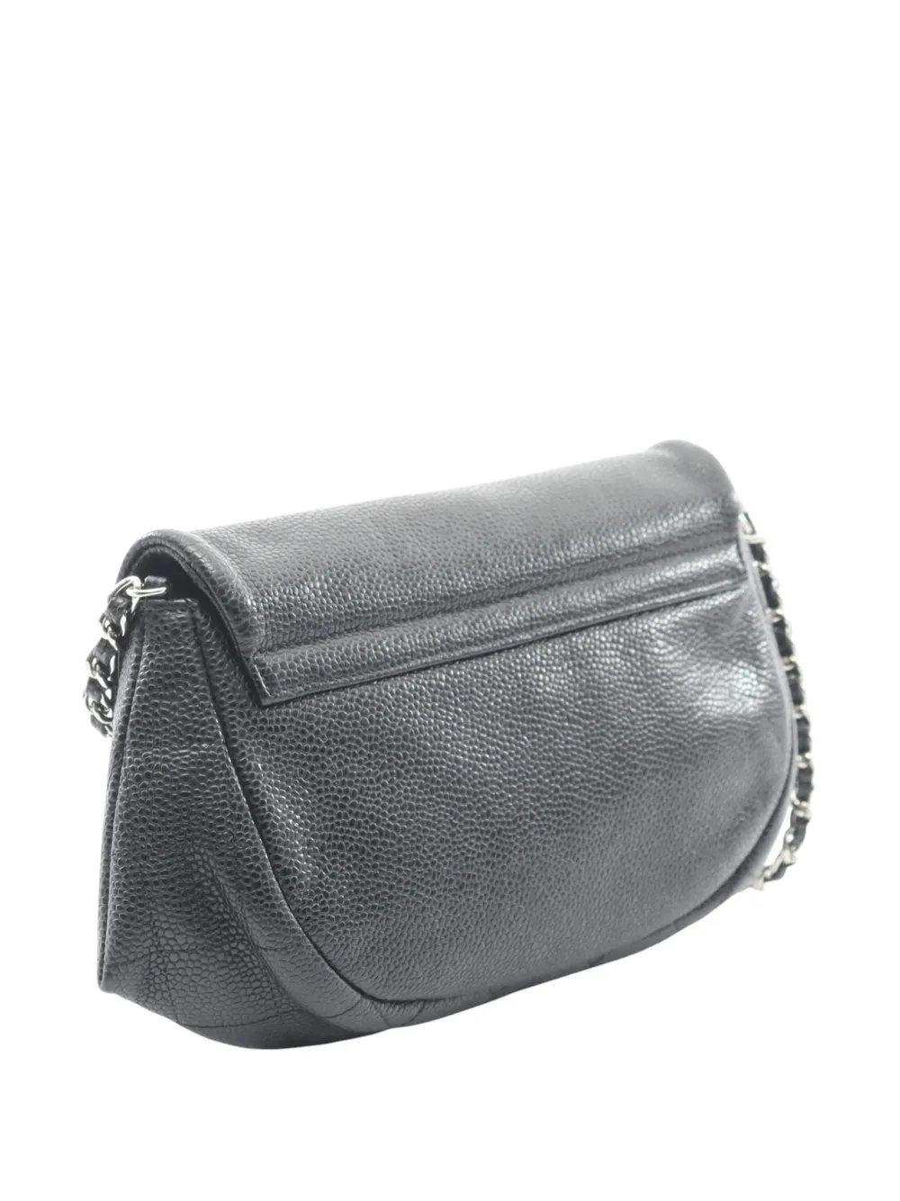 2013-2014 Cc Caviar Half Moon Flap Crossbody Bag