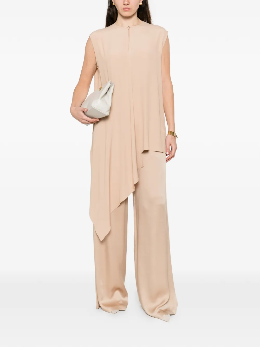 Fabiana Filippi elasticated-waist palazzo pants - Beige