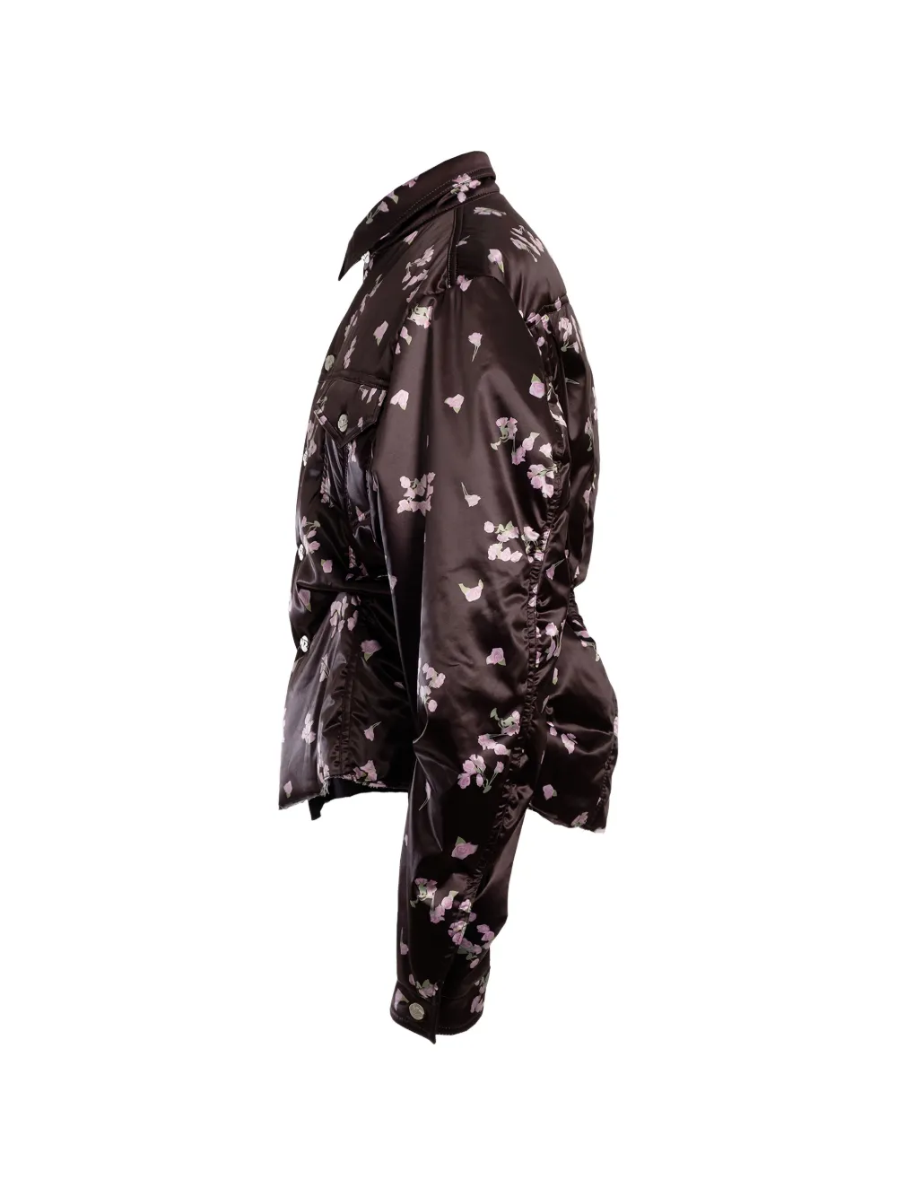 Floral-Print Buttoned Jacket