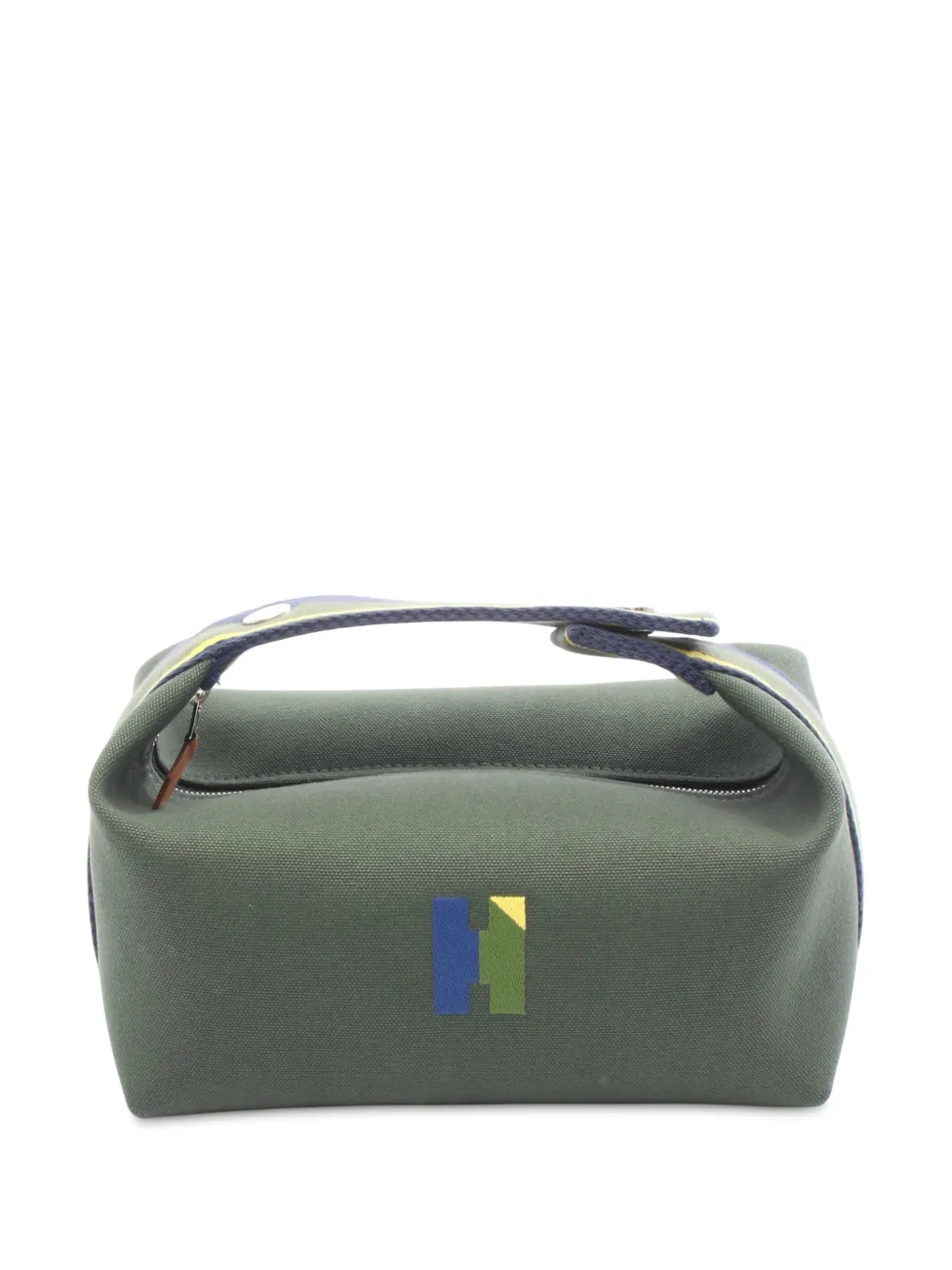 Hermès Pre-Owned 2010-2025 Small Toile Bride A Brac Case vanity bag - Verde