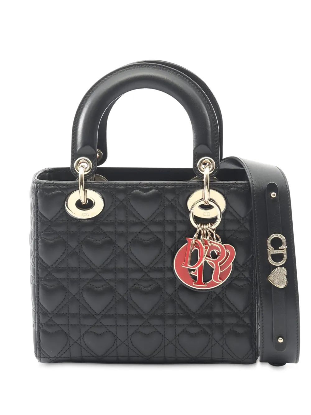 Christian Dior Pre-Owned 2010-2025 Small Lambskin Cannage MyABCDior Lady Dior handbag - Nero