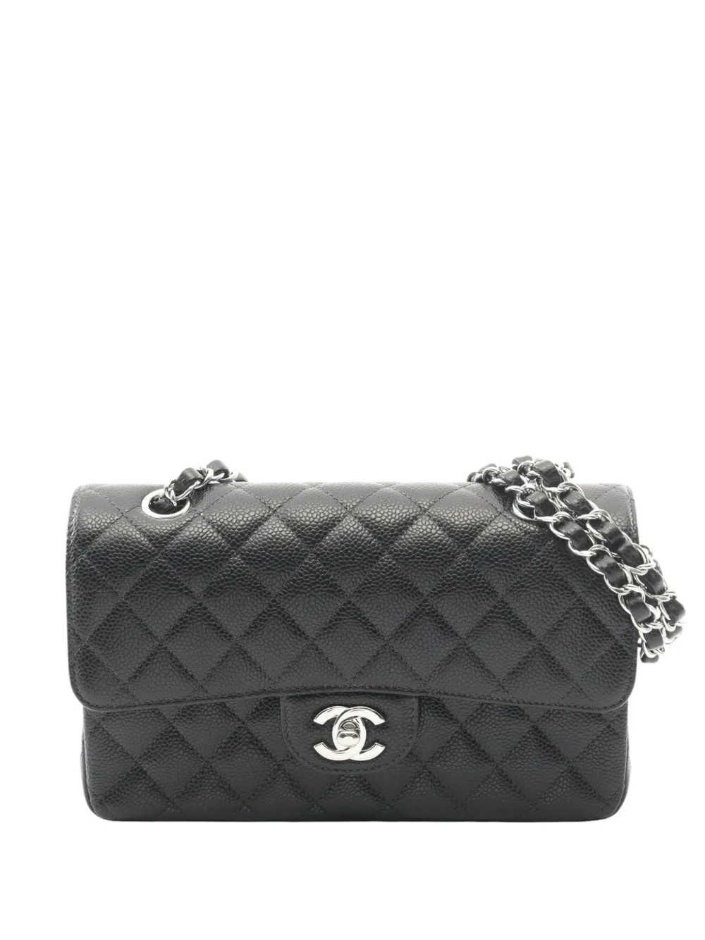 CHANEL Pre-Owned 2021-2025 Small Classic Caviar Double Flap shoulder bag - Nero