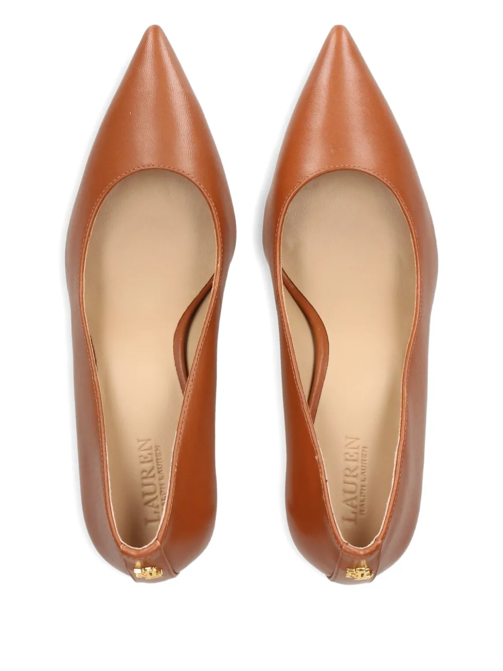 Lauren Ralph Lauren Lanette leren pumps Bruin