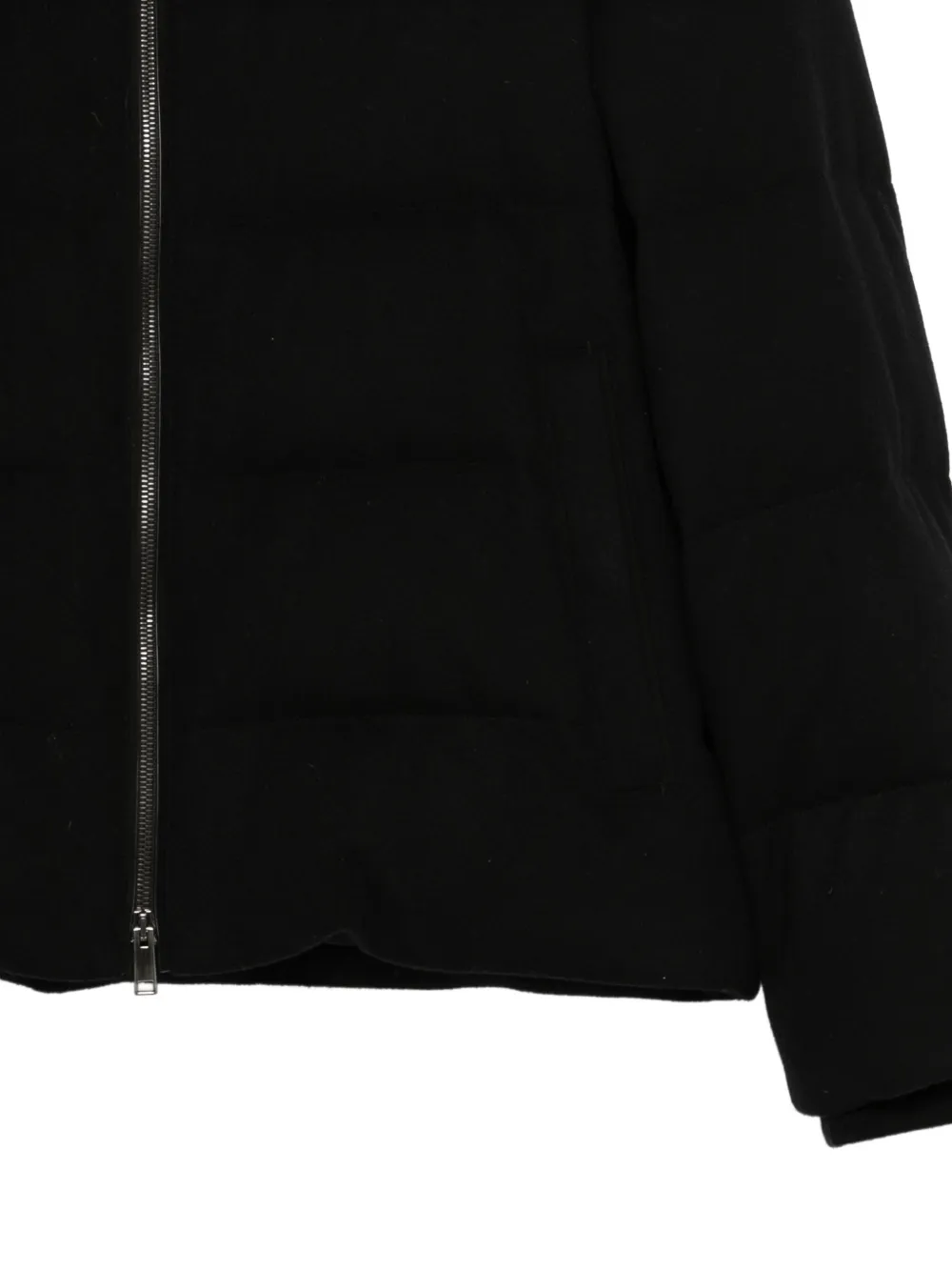  Zegna Zip-up Quilted Jacket - Black 