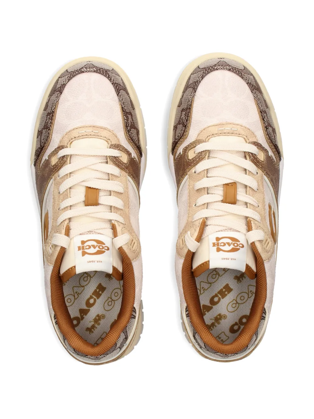 Coach panelled sneakers Beige