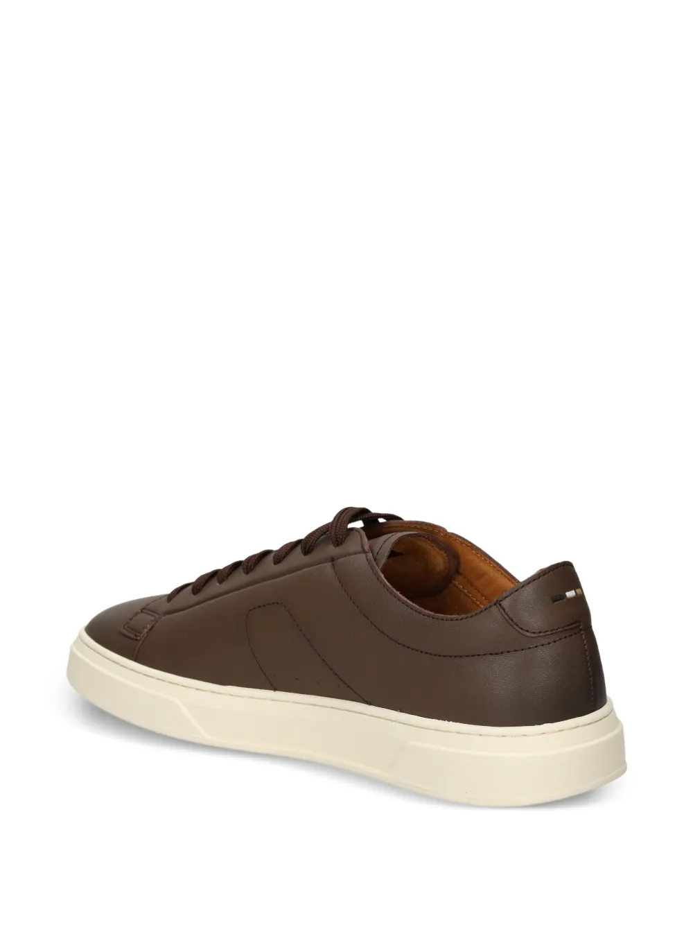 BOSS Leren sneakers Bruin