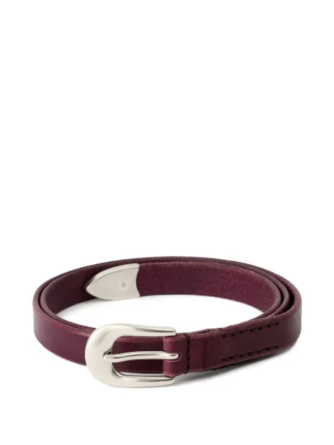 OUR LEGACY silver-tone buckle leather belt