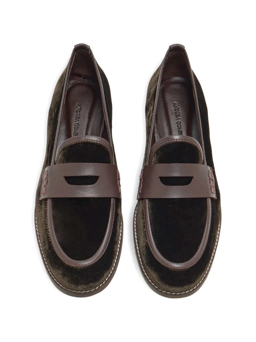 Andrea Gomez Camila loafers met uitgesneden details Zwart