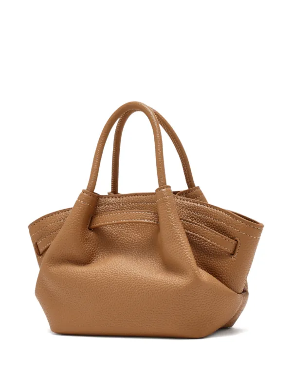 JW Pei Hana Handle Pebbled Tote Bag | Brown | FARFETCH CA