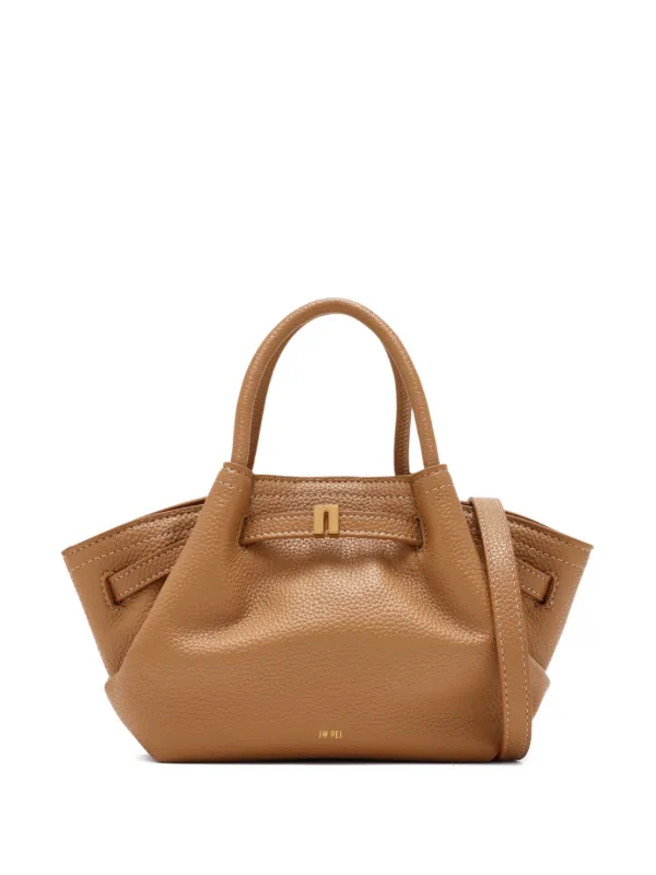 JW Pei Hana Handle Pebbled Tote Bag | Brown | FARFETCH RO