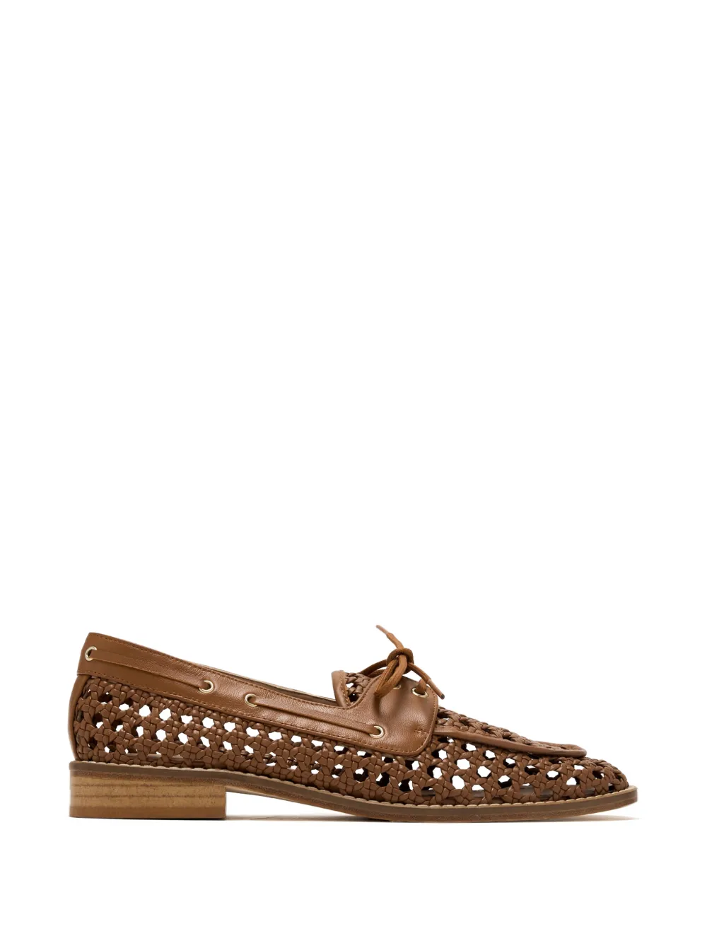 Andrea Gomez woven lace-up loafers - Marrone