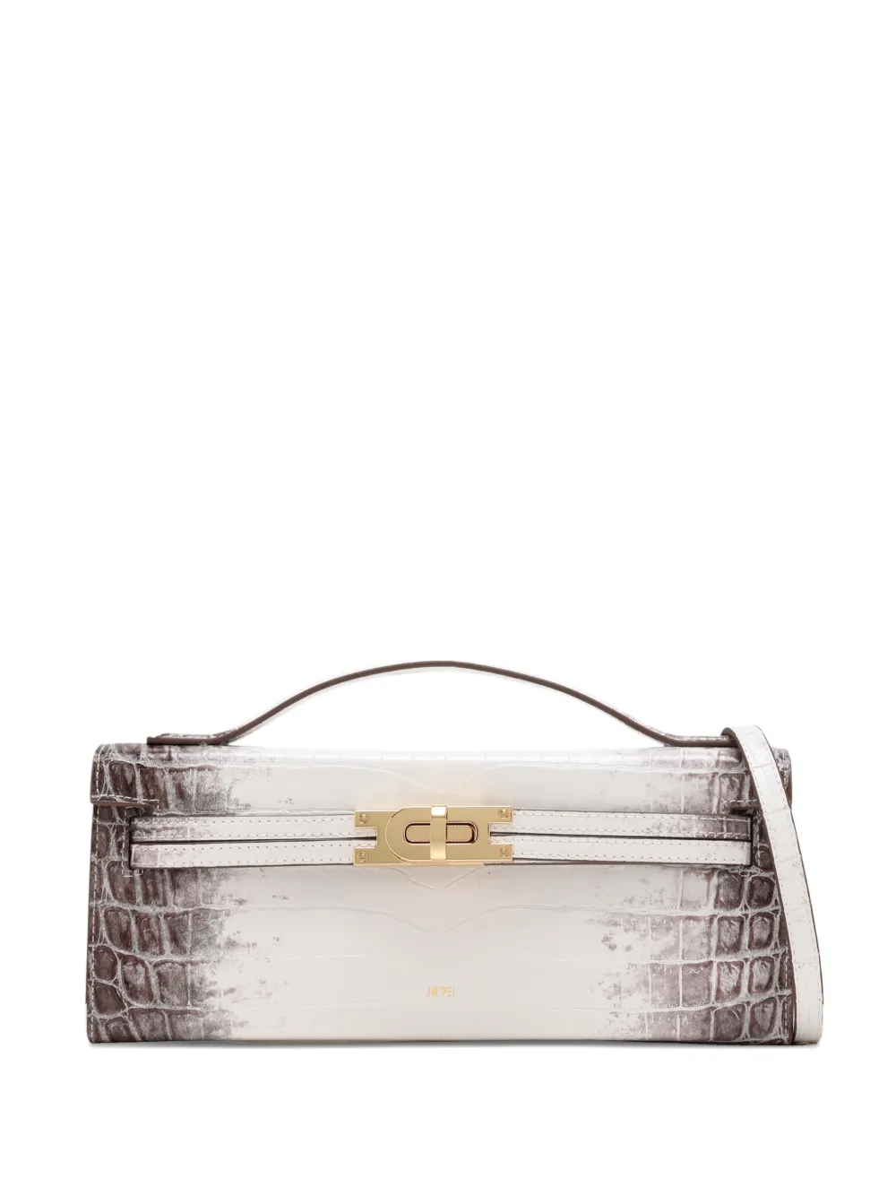 JW Pei croc-embossed cross body bag - Bianco