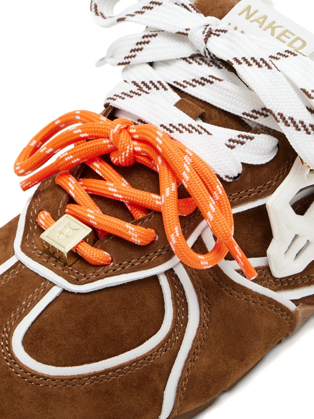 NAKED WOLFE Slippers met suède afwerking Bruin