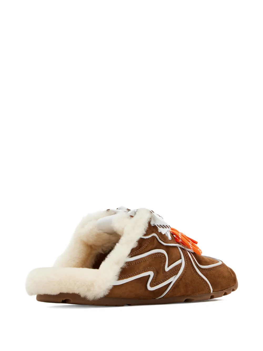 NAKED WOLFE Slippers met suède afwerking Bruin
