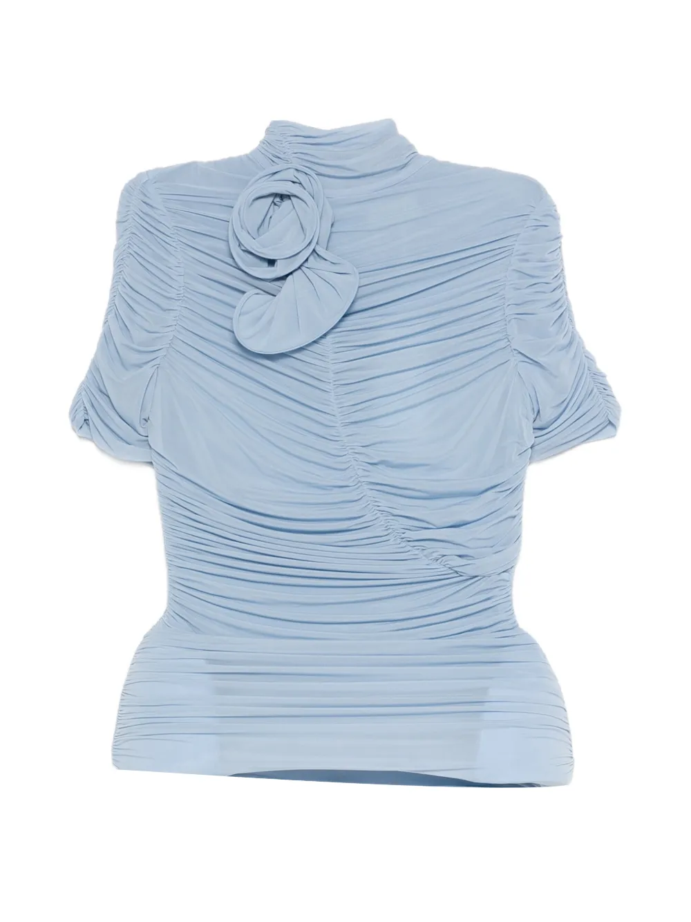 Magda Butrym rosette ruched top - Blu