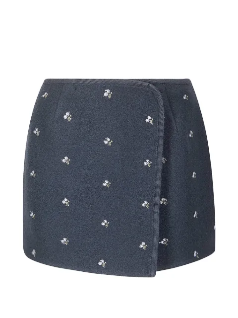 Rier floral-detail mini skirt