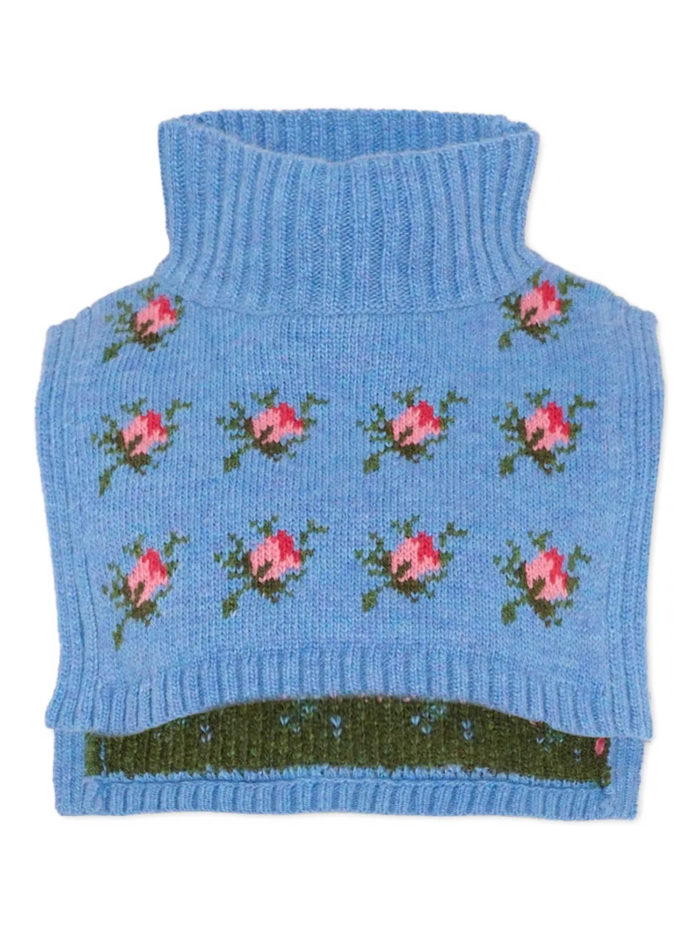 Konges Sløjd floral-print turtle-neck scarf - Blu