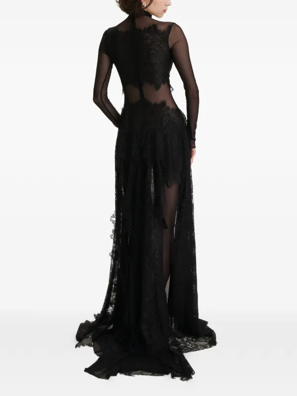 sachin and babi light blue dress Black Sweetheart Long Sleeves Lace Backless Wedding Dresses main image 0